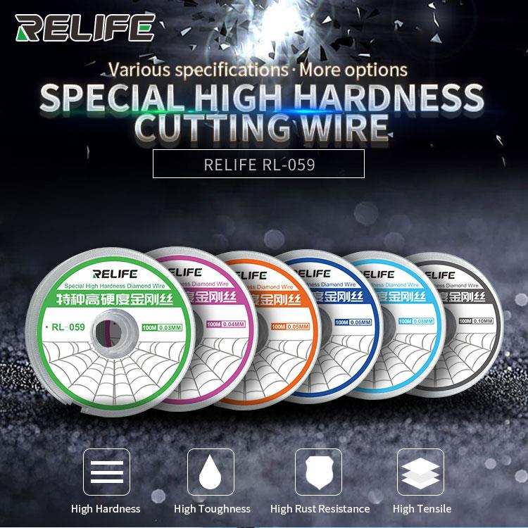 RELIFE RL-059 SPECIAL HIGH HARDNESS CUTTING WIRE (0.03,0.04,0.05,0.06,0.08,0.010)mm
